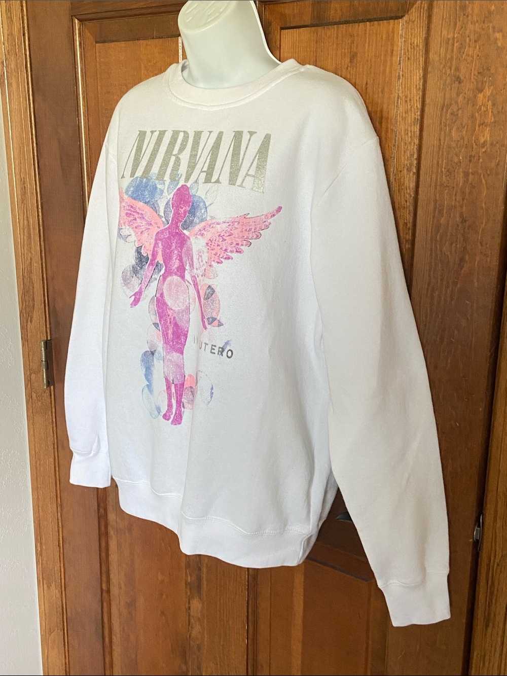 Nirvana In Utero graphic crew neck sweatshirt oversized Size XS OS Bands Music - Picture 4 of 8